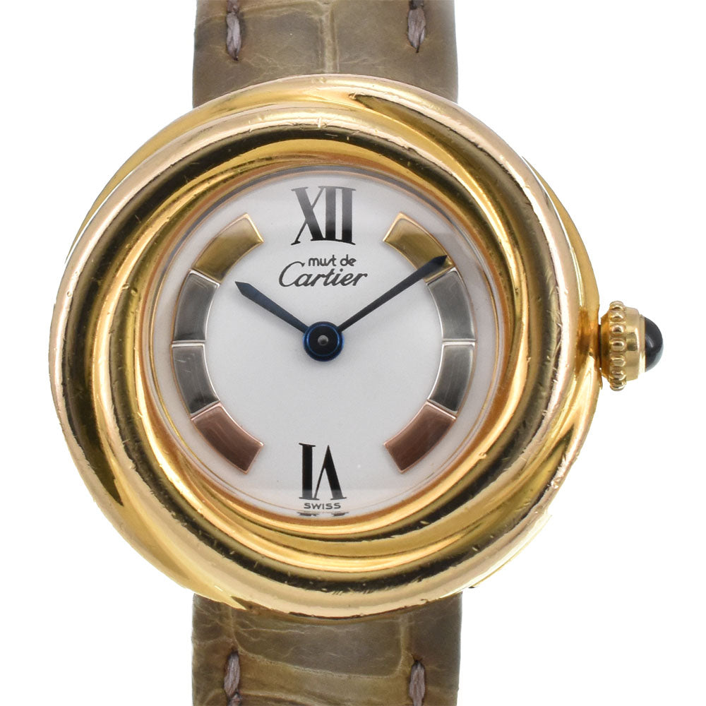 CARTIER Must Trinity Vermeil w1010744 white Dial Quartz Ladies
 Watch Q#146552