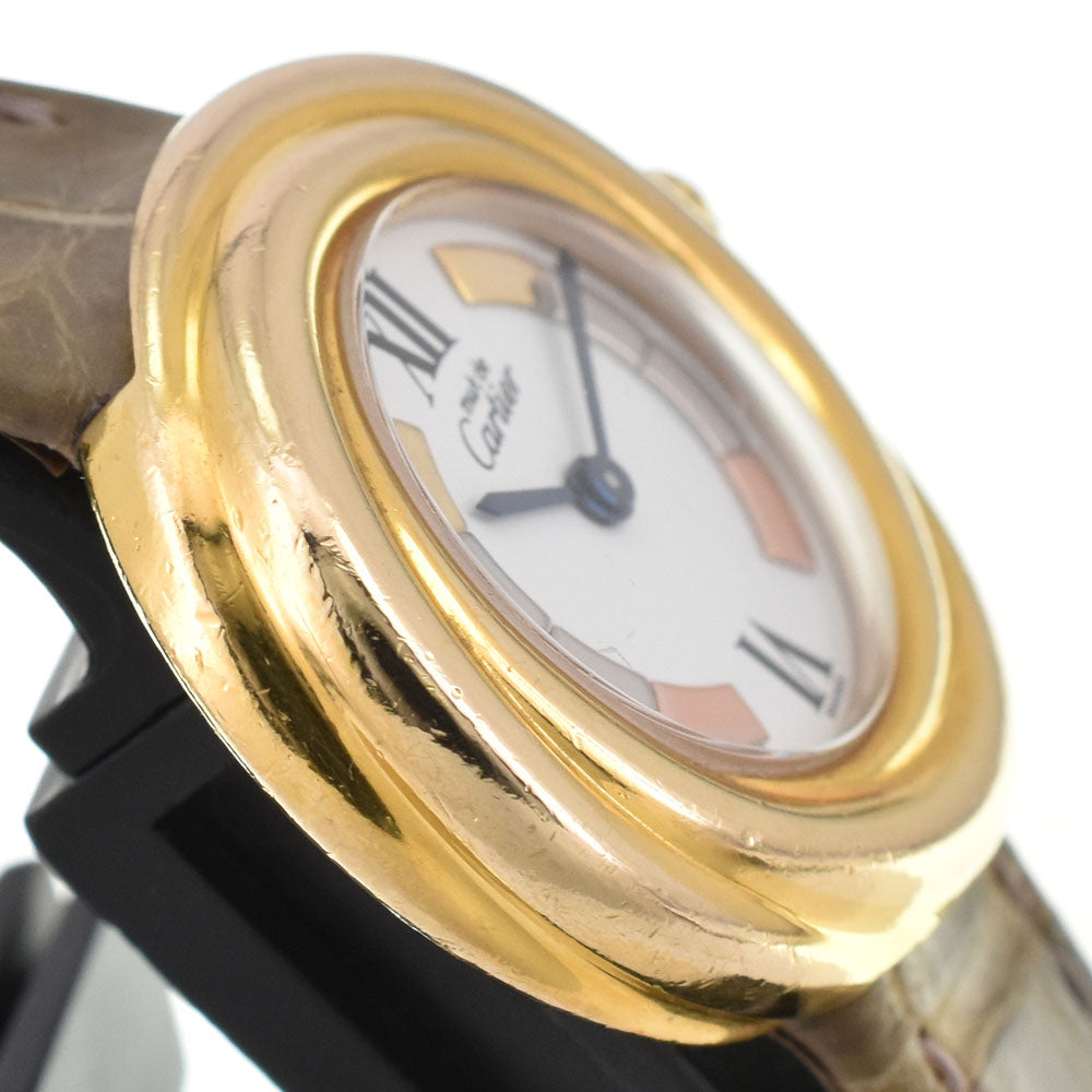 CARTIER Must Trinity Vermeil w1010744 white Dial Quartz Ladies
 Watch Q#146552