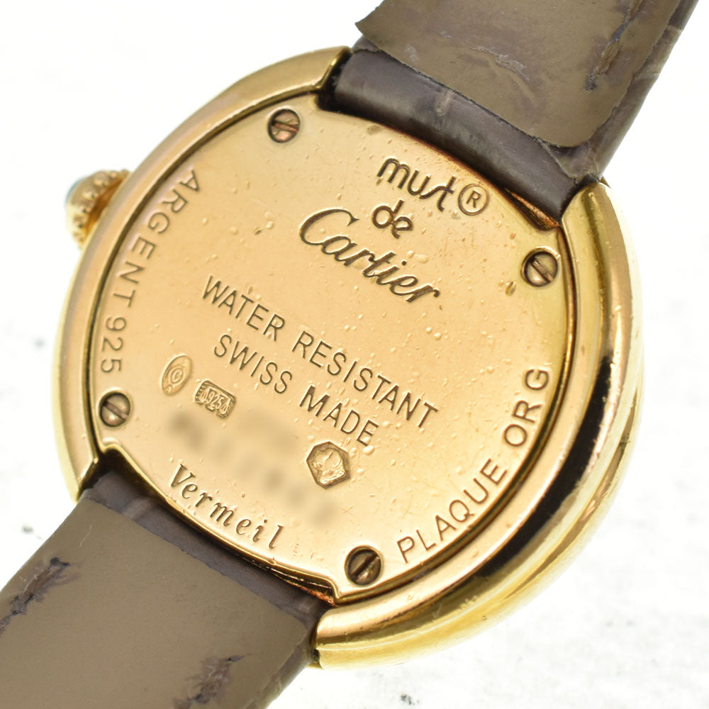 CARTIER Must Trinity Vermeil w1010744 white Dial Quartz Ladies
 Watch Q#146552
