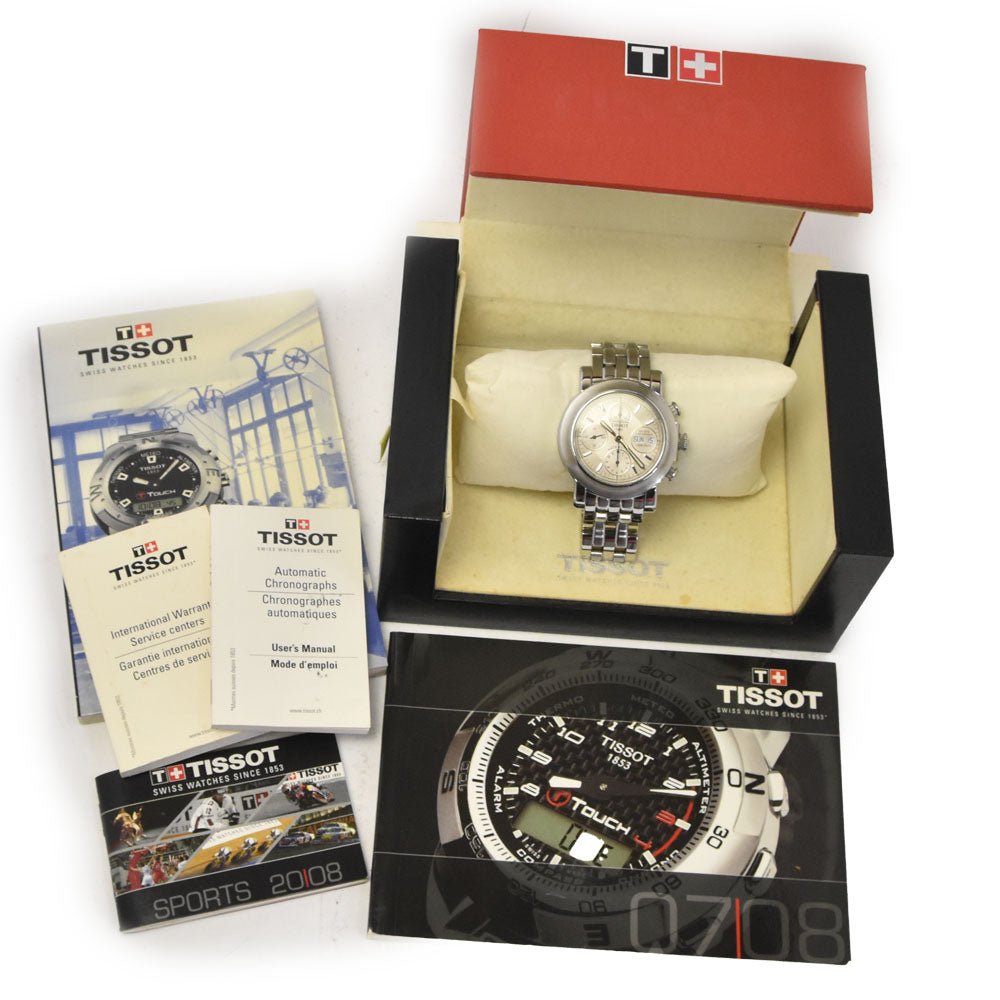 TISSOT T-Road T166/266 Chronograph day date Silver Dial Automatic Men's
 Watch A#146554