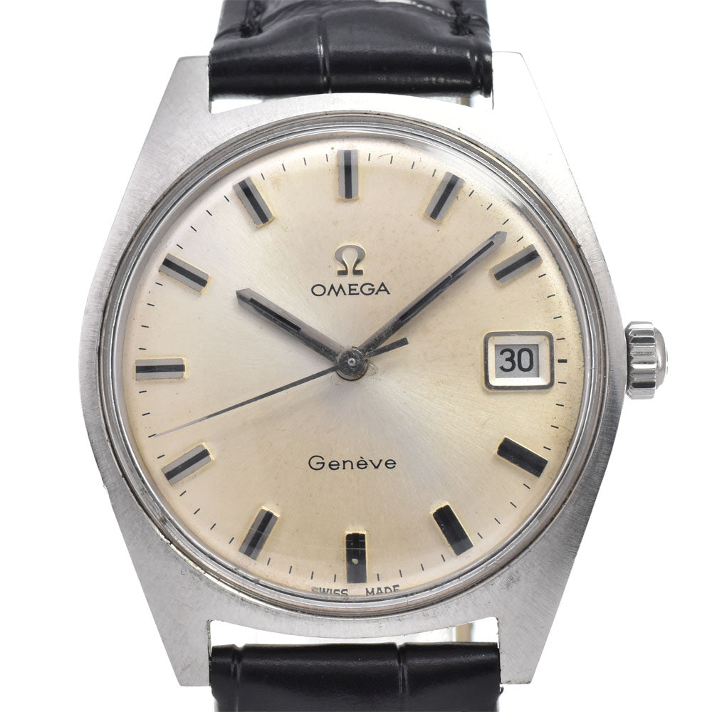 OMEGA Geneva Date Ref.136.041 vintage Cal.613 Silver Dial Hand Winding Men's
 Watch C#146563