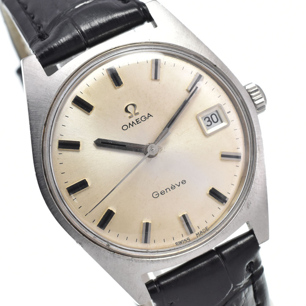 OMEGA Geneva Date Ref.136.041 vintage Cal.613 Silver Dial Hand Winding Men's
 Watch C#146563