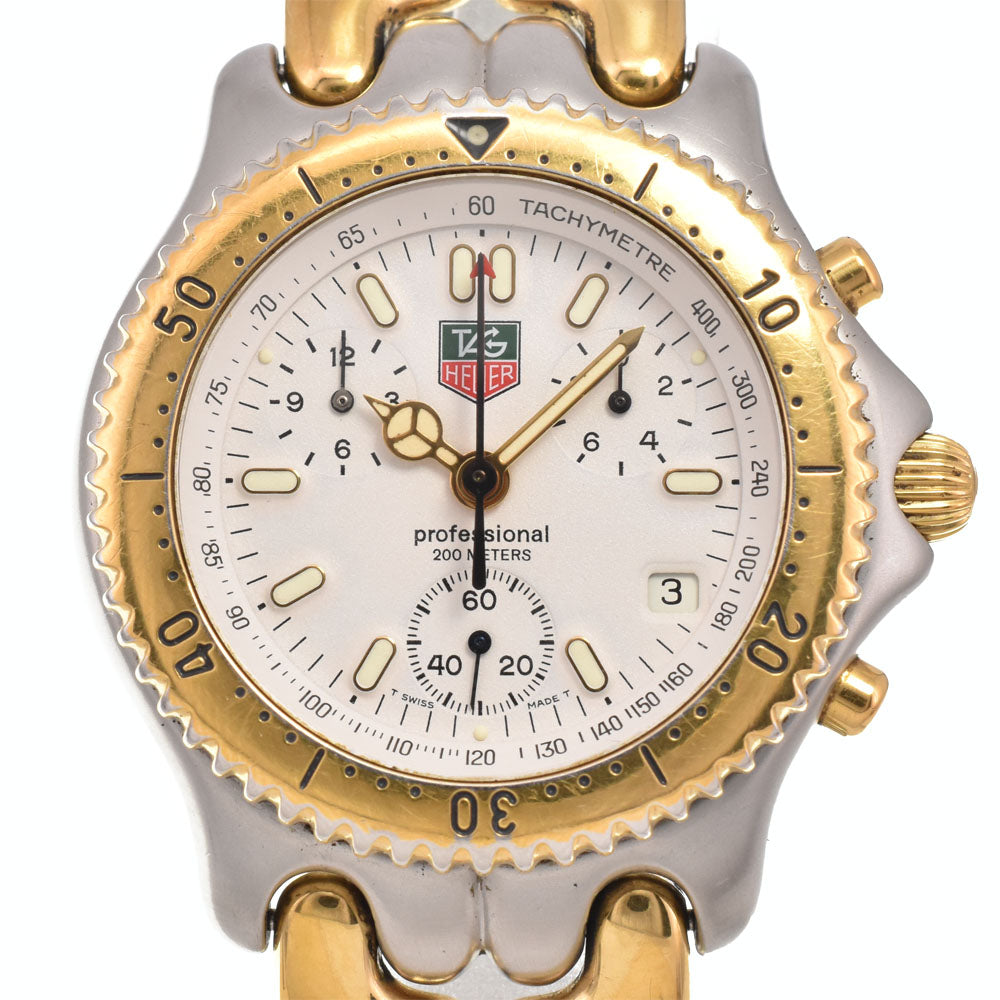 TAG HEUER S/el S35.006 Stainless Steel/Gold Plated white Dial Quartz Men's
 Watch B#146566