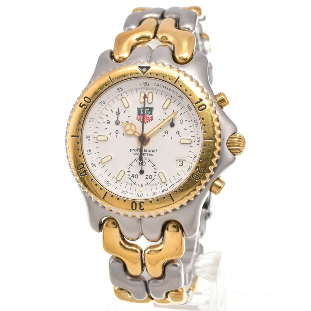 TAG HEUER S/el S35.006 Stainless Steel/Gold Plated white Dial Quartz Men's
 Watch B#146566