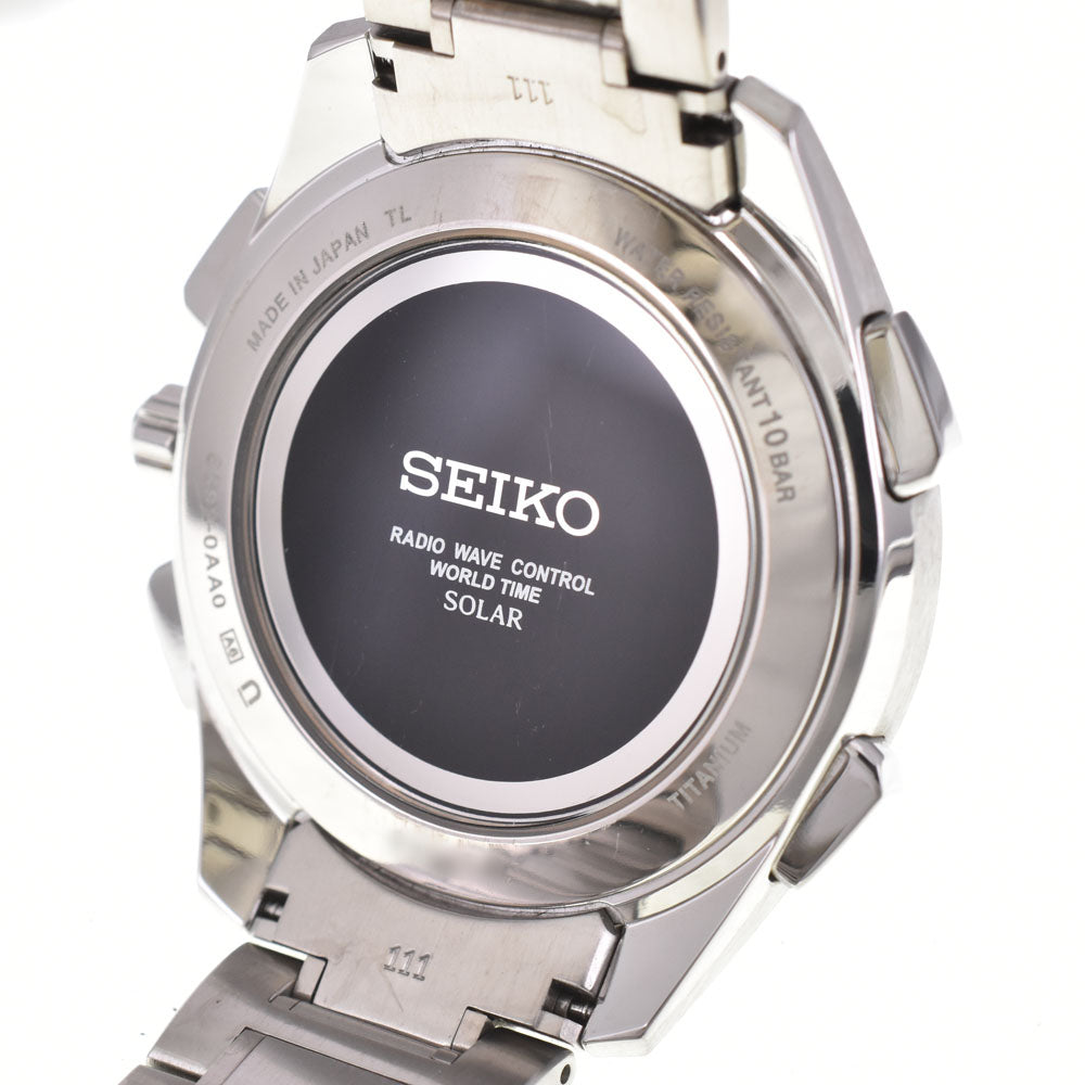 with paper SEIKO Brights 8B92-0AA0 Chronograph black Dial Radio Sync Solar Men's
 Watch A#146568