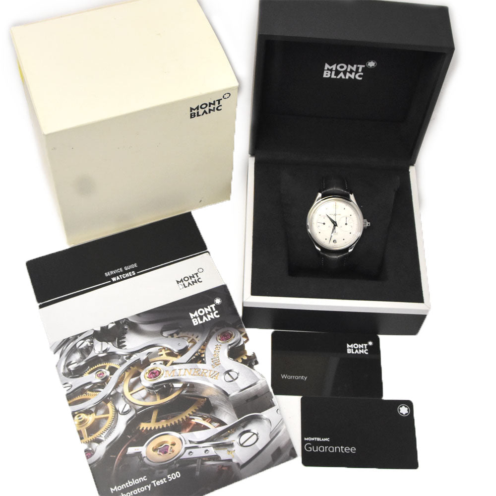 with paper MONTBLANC Heritage 119951 Monopusher Silver Dial Automatic Men's
 Watch R#146571