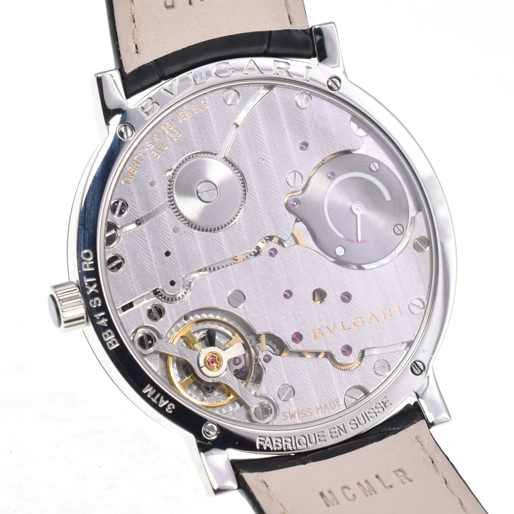 with paper BVLGARI Bvlgari Roma Finissimo BB41SXTRO 40th Anniversary Model black Dial Hand Winding Men's
 Watch G#146572