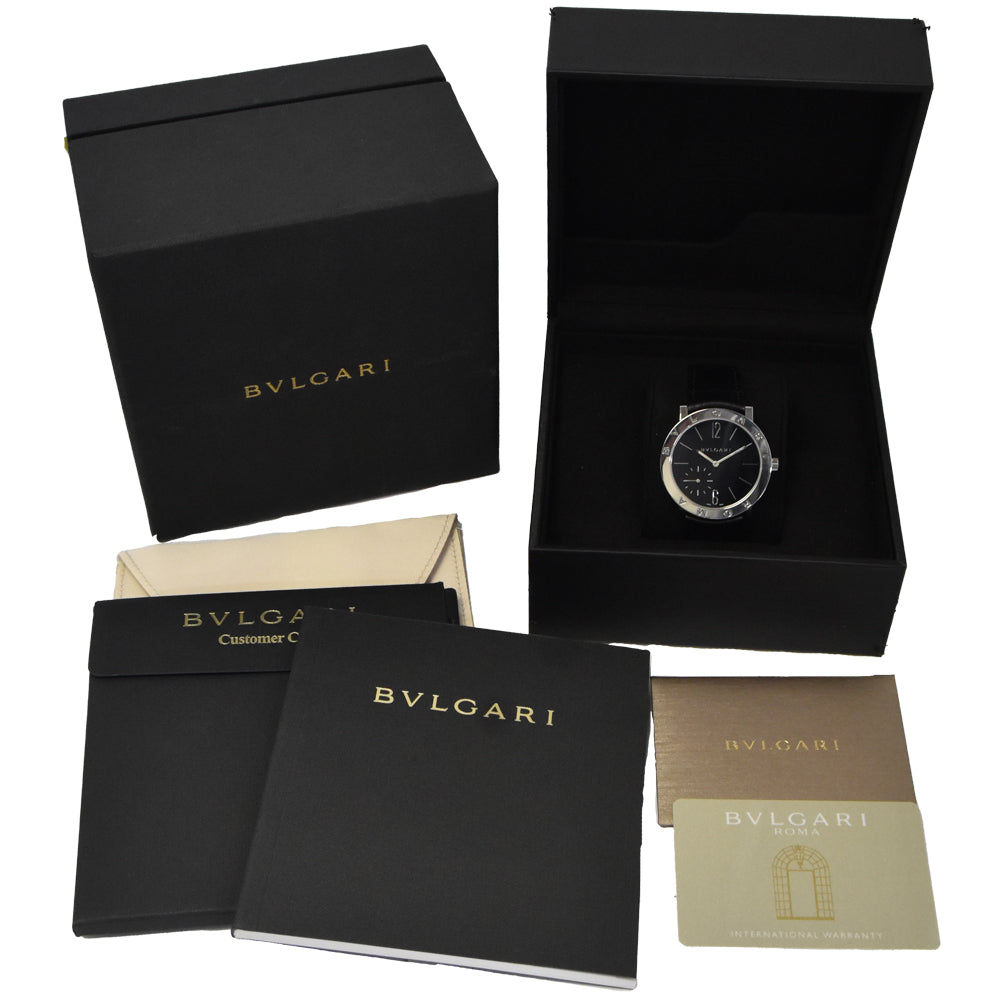with paper BVLGARI Bvlgari Roma Finissimo BB41SXTRO 40th Anniversary Model black Dial Hand Winding Men's
 Watch G#146572