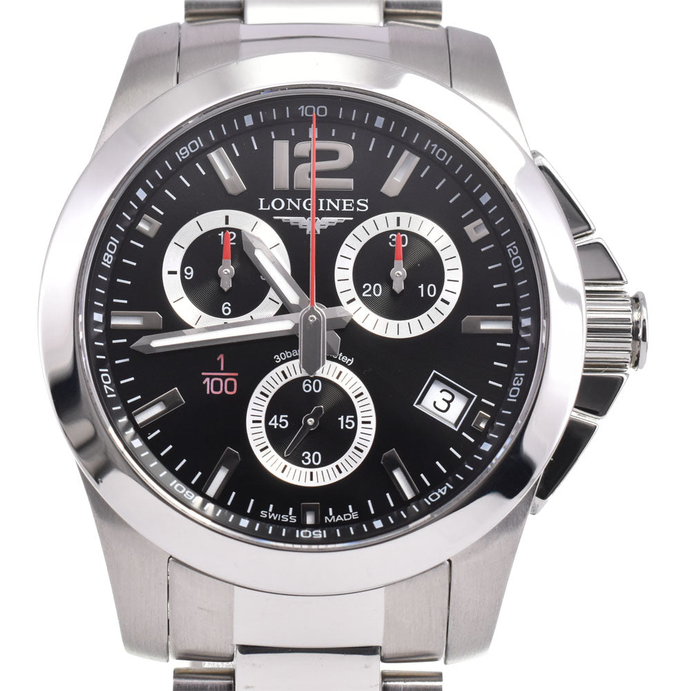LONGINES Loconquest L3.700.4.56.6 Chronograph Date black Dial Quartz Men's
 Watch A#146574