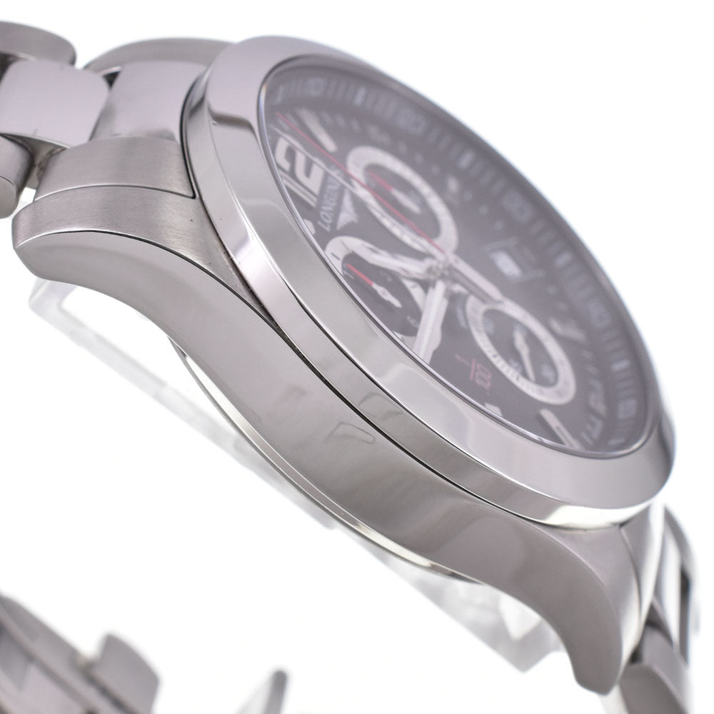 LONGINES Loconquest L3.700.4.56.6 Chronograph Date black Dial Quartz Men's
 Watch A#146574