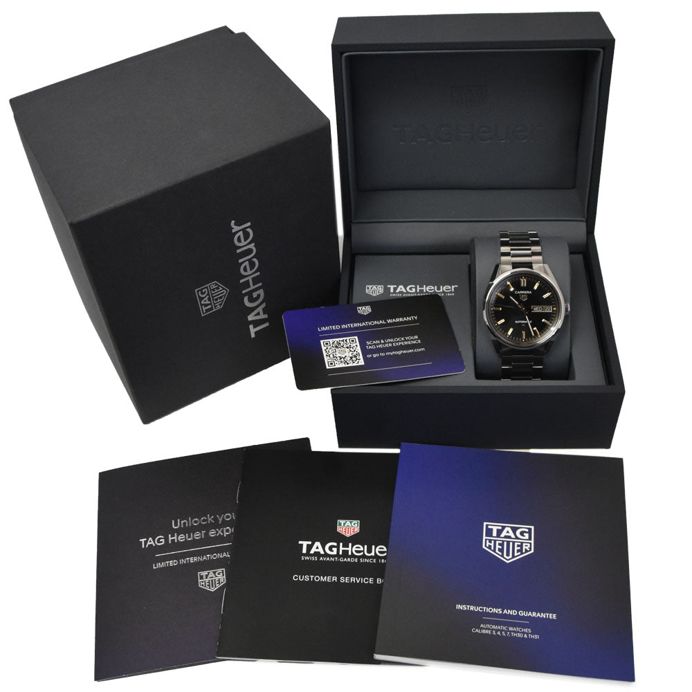 with paper TAG HEUER Carrera WDA2111.BA0043 black Dial Automatic Men's
 Watch A#146583