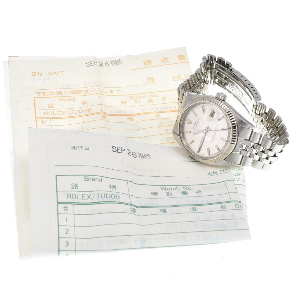 ROLEX DATEJUST 1601 vintage Cal.1570 Silver Dial Automatic Men's
 Watch D#146586