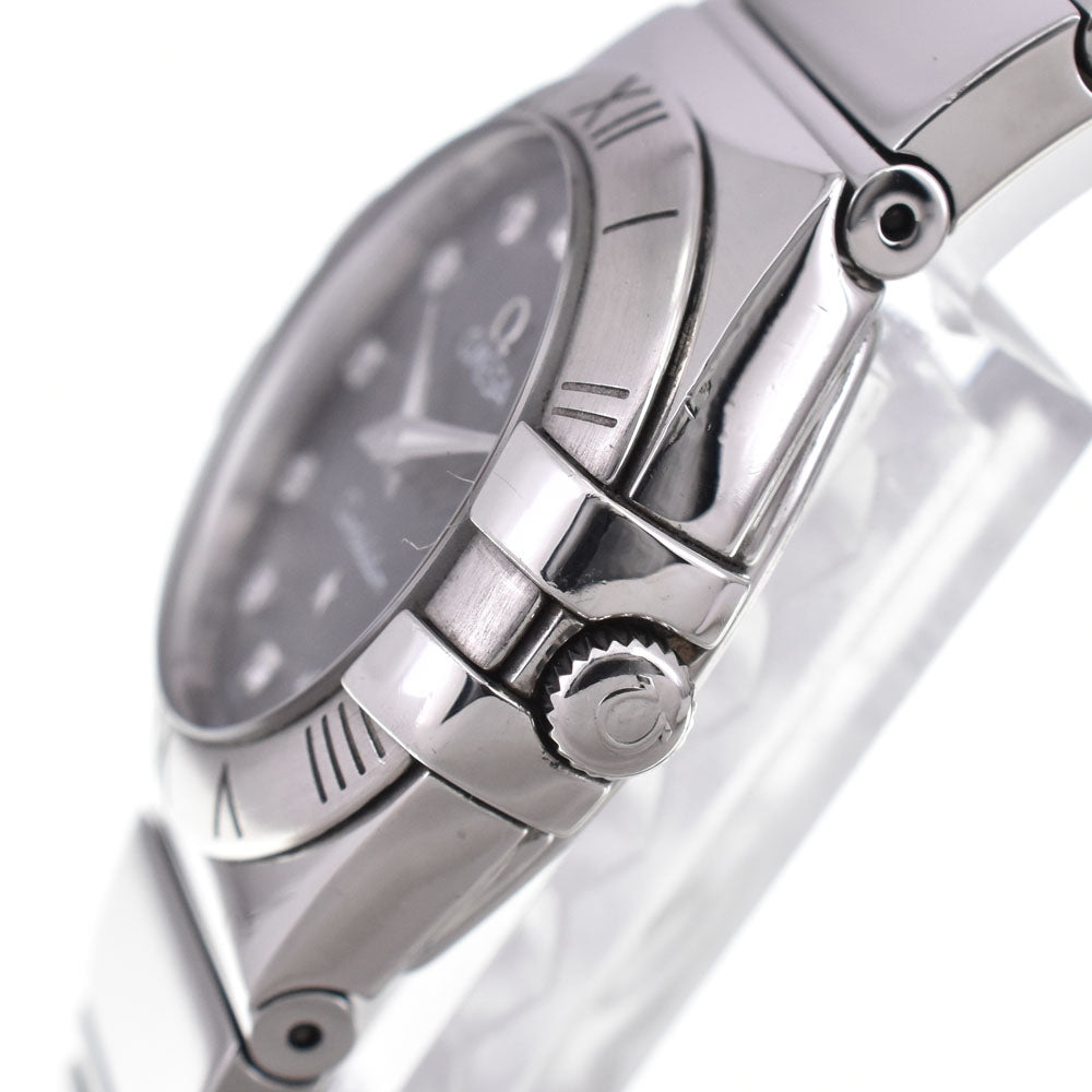 OMEGA Constellation polish 123.10.24.60.51.002 12P diamond black Dial Quartz Ladies
 Watch A#146611