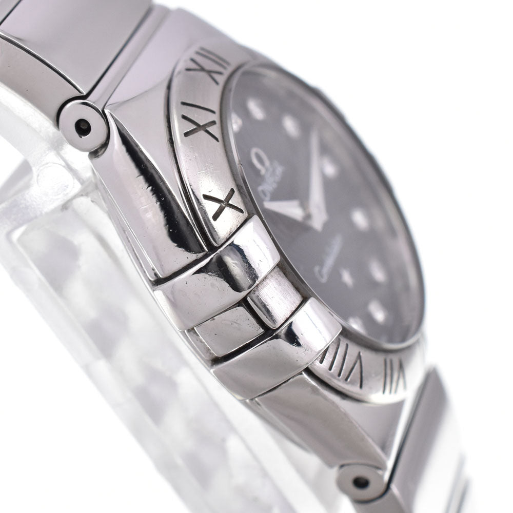OMEGA Constellation polish 123.10.24.60.51.002 12P diamond black Dial Quartz Ladies
 Watch A#146611