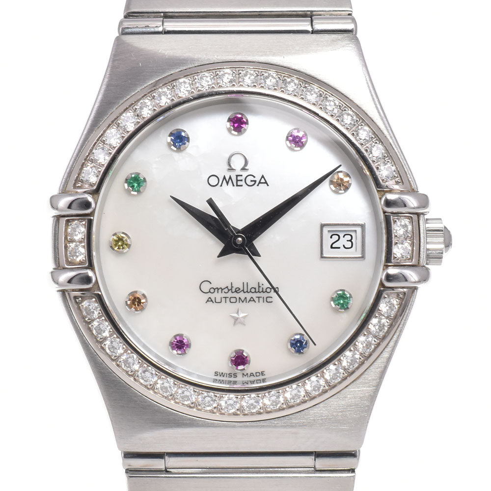 OMEGA Constellation Iris 1499.79 Bezel diamond 11P diamond White shell Dial Automatic Ladies
 Watch H#146612