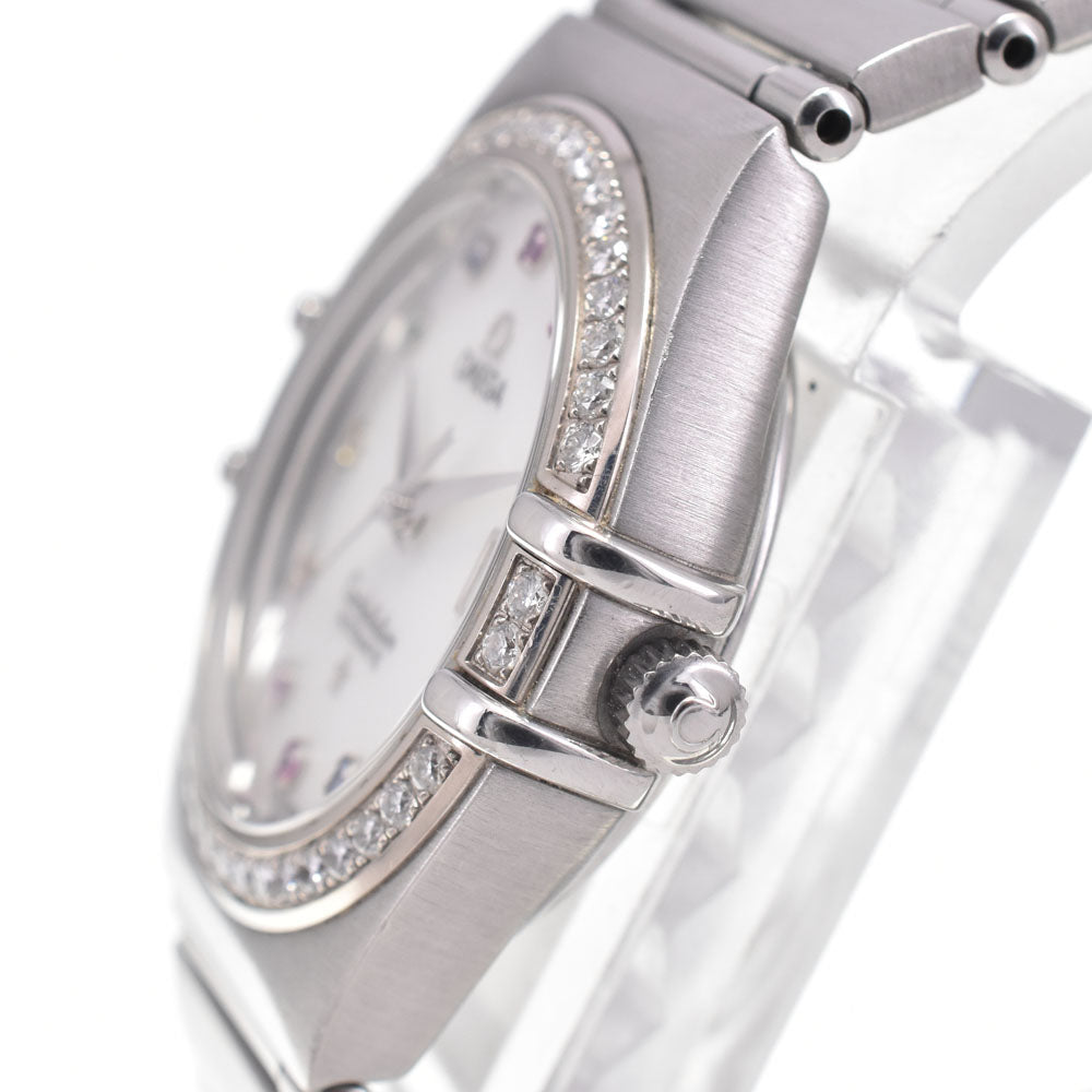 OMEGA Constellation Iris 1499.79 Bezel diamond 11P diamond White shell Dial Automatic Ladies
 Watch H#146612