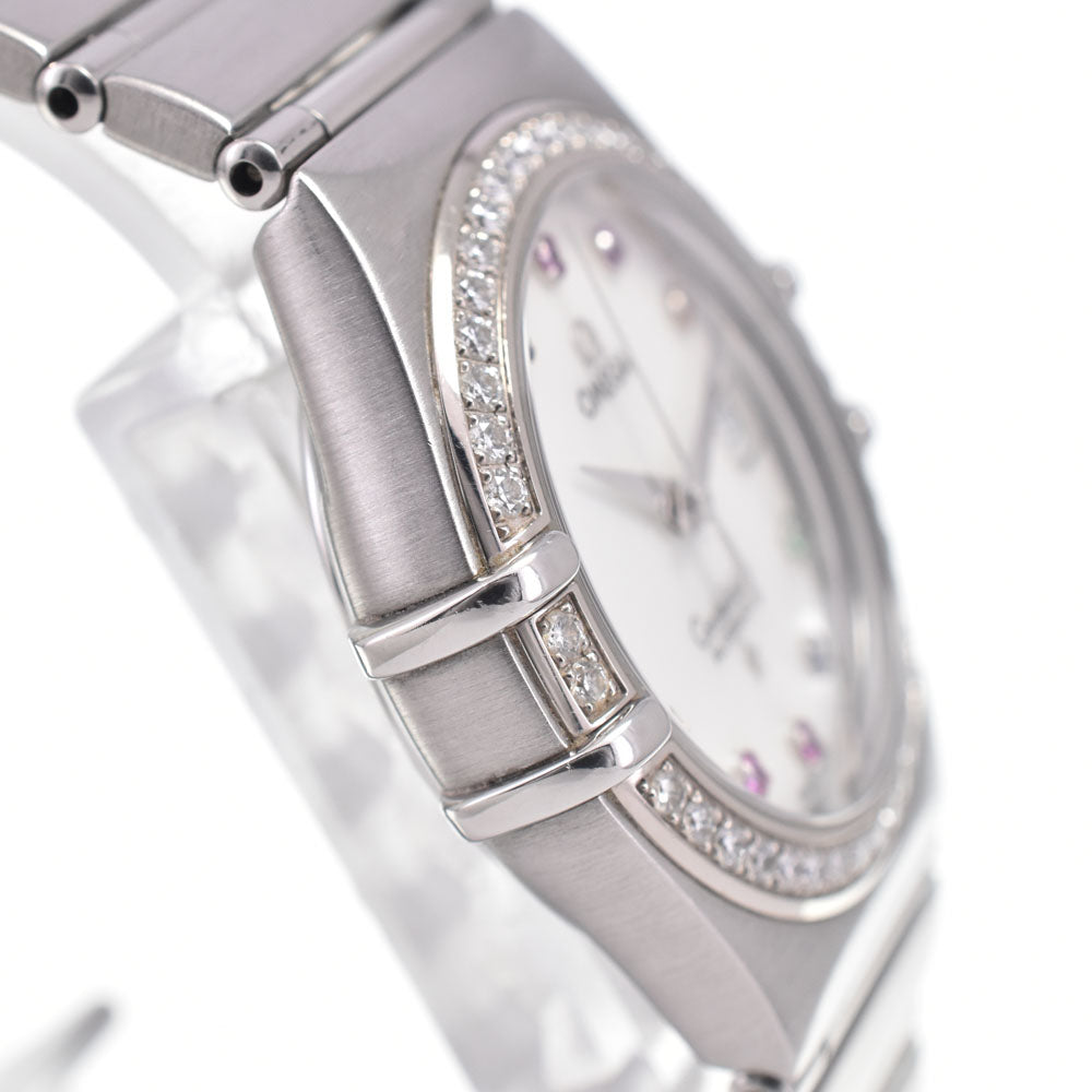OMEGA Constellation Iris 1499.79 Bezel diamond 11P diamond White shell Dial Automatic Ladies
 Watch H#146612