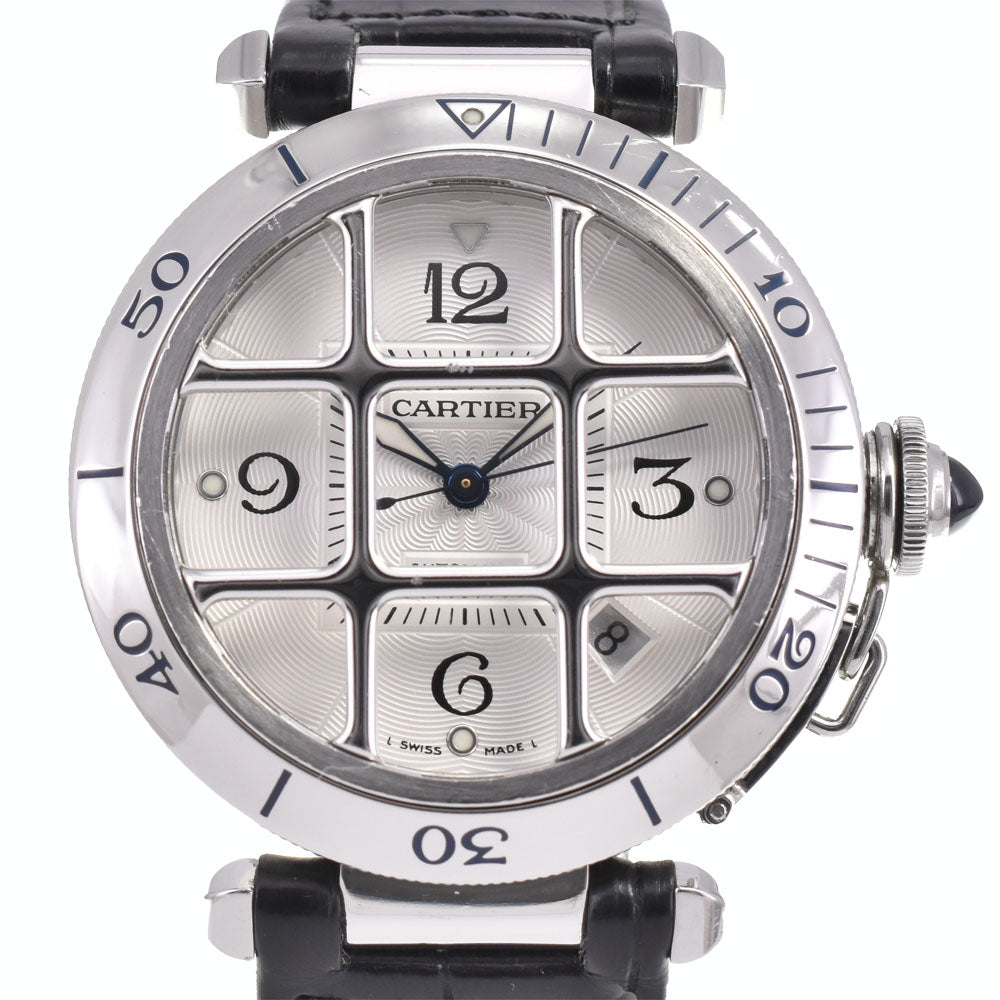 CARTIER Pasha 38 Grid W3104055 Date Silver Dial Automatic Men's
 Watch A#146617