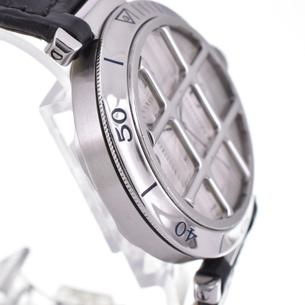 CARTIER Pasha 38 Grid W3104055 Date Silver Dial Automatic Men's
 Watch A#146617