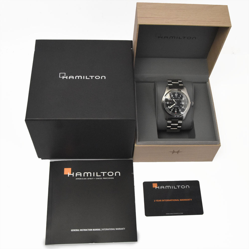 with paper HAMILTON Khaki field H706050 black Dial Automatic Men's
 Watch C#146631