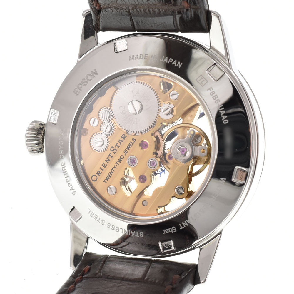 ORIENT STAR Classic skeleton RK-AZ0001S/F8B6-UAA0 Power reserve Small second skeleton Dial Hand Winding Men's
 Watch R#146632