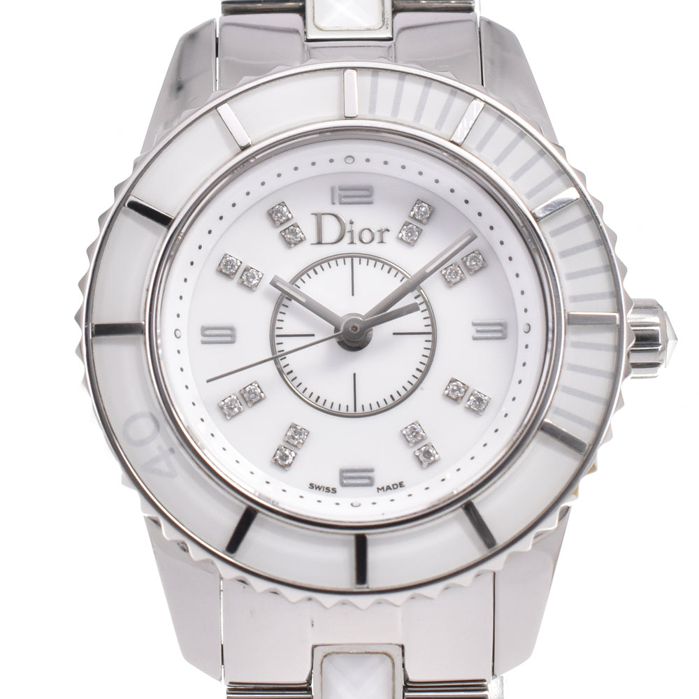 Dior crystal CD112112 16P diamond white Dial Quartz Ladies
 Watch G#146633