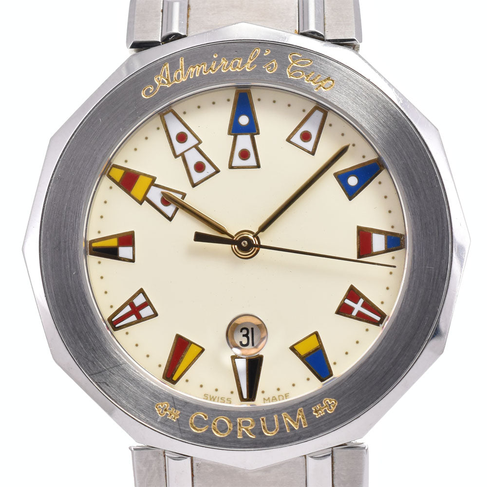 CORUM Admirals Cup 99.810.20 V550 Date Ivory Dial Quartz Men's
 Watch A#146426