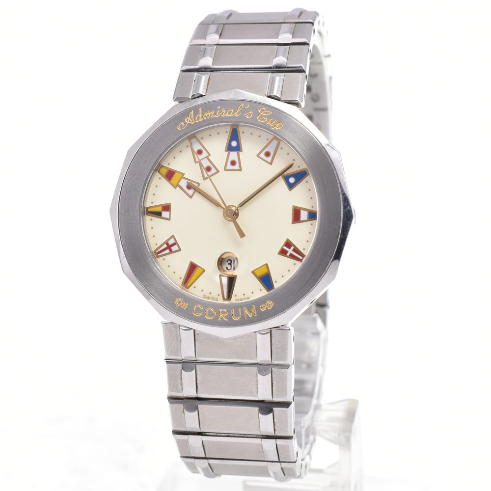 CORUM Admirals Cup 99.810.20 V550 Date Ivory Dial Quartz Men's
 Watch A#146426