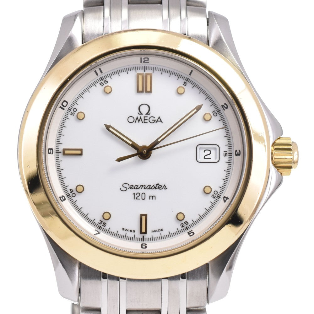 with paper OMEGA Seamaster 120m 2311.20 Date YG bezel white Dial Quartz Men's
 Watch C#146644