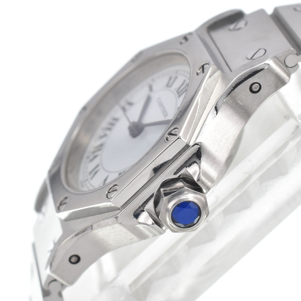 with paper CARTIER Santos Octagon SM white Dial Automatic Ladies
 Watch D#146648