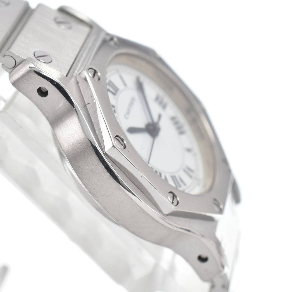 with paper CARTIER Santos Octagon SM white Dial Automatic Ladies
 Watch D#146648
