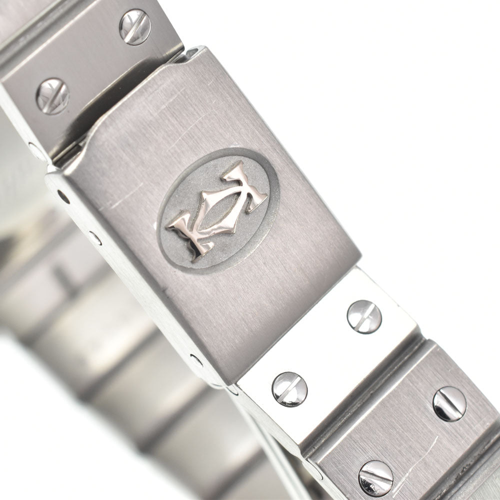 with paper CARTIER Santos Octagon SM white Dial Automatic Ladies
 Watch D#146648