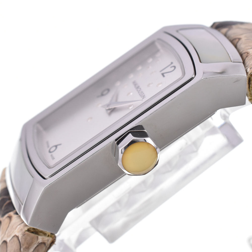 with paper MAUBOUSSIN Mini Carre Diamond / white shell Silver Dial Quartz Ladies
 Watch E#146655
