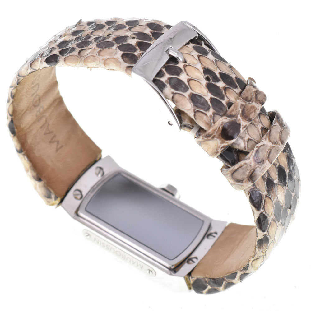 with paper MAUBOUSSIN Mini Carre Diamond / white shell Silver Dial Quartz Ladies
 Watch E#146655