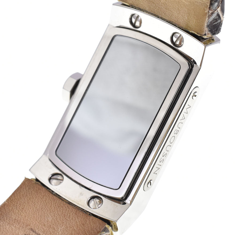 with paper MAUBOUSSIN Mini Carre Diamond / white shell Silver Dial Quartz Ladies
 Watch E#146655