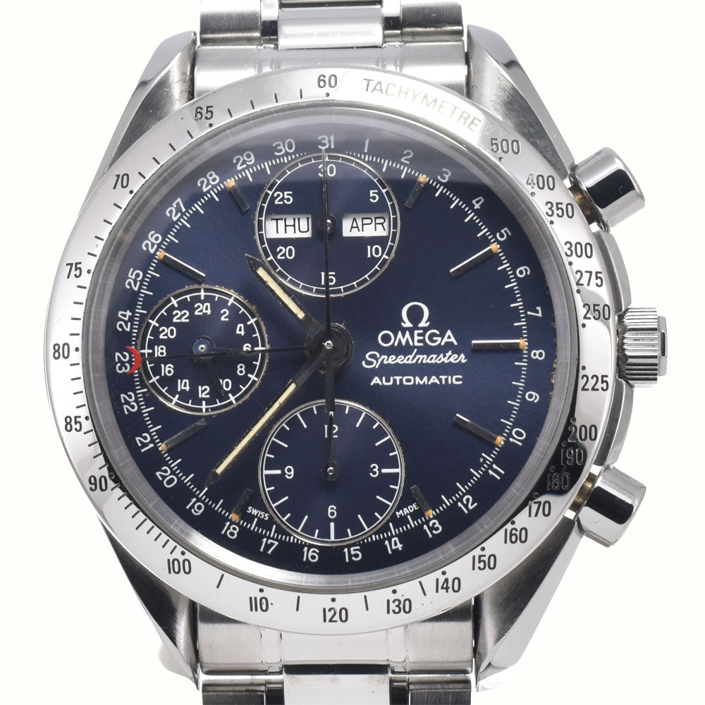 with paper OMEGA Speedmaster 3521.80 Chronograph Triple calendar blue Dial Automatic Men's
 Watch G#146664