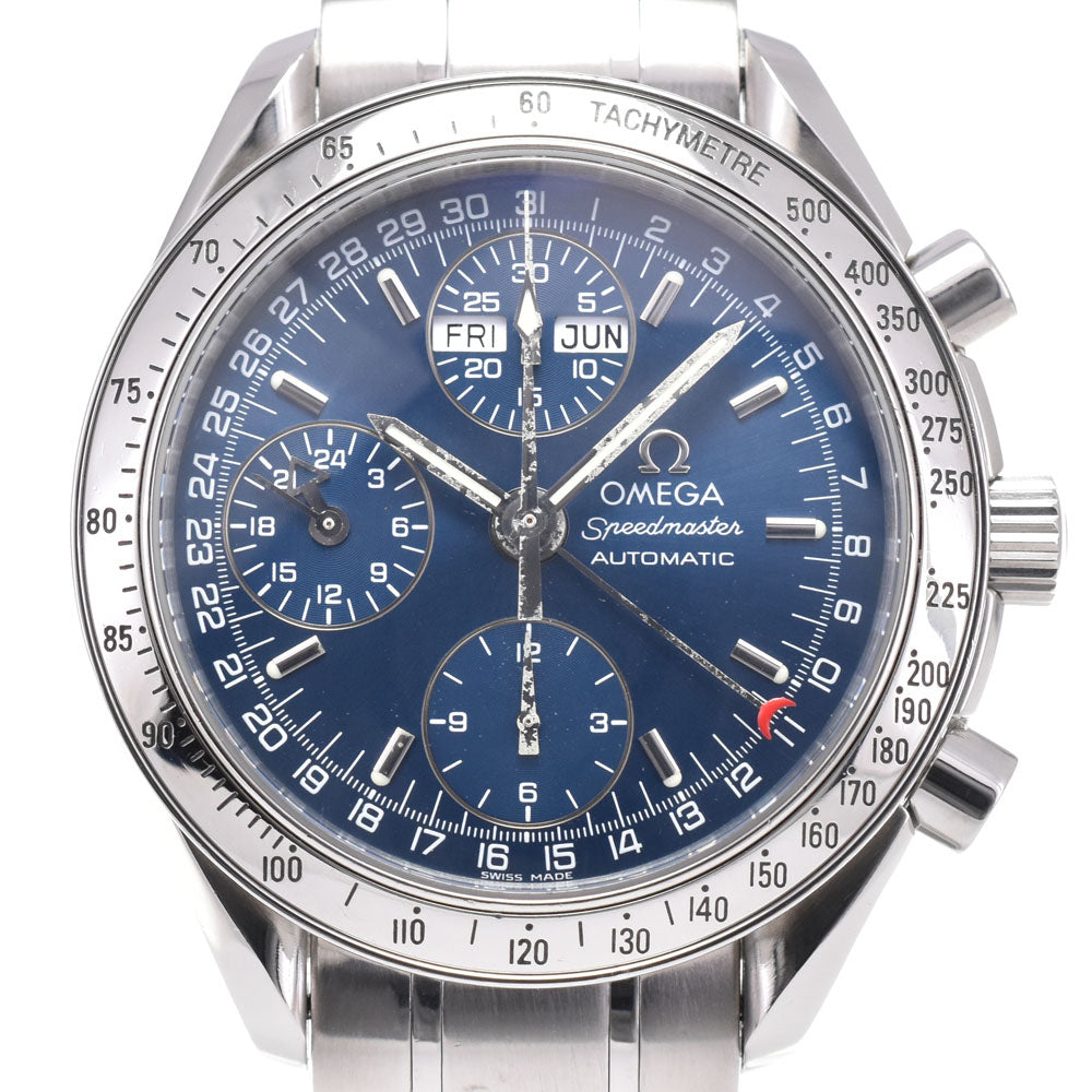 with paper OMEGA Speedmaster 3523.80 Triple calendar blue Dial Automatic Men's
 Watch G#146676