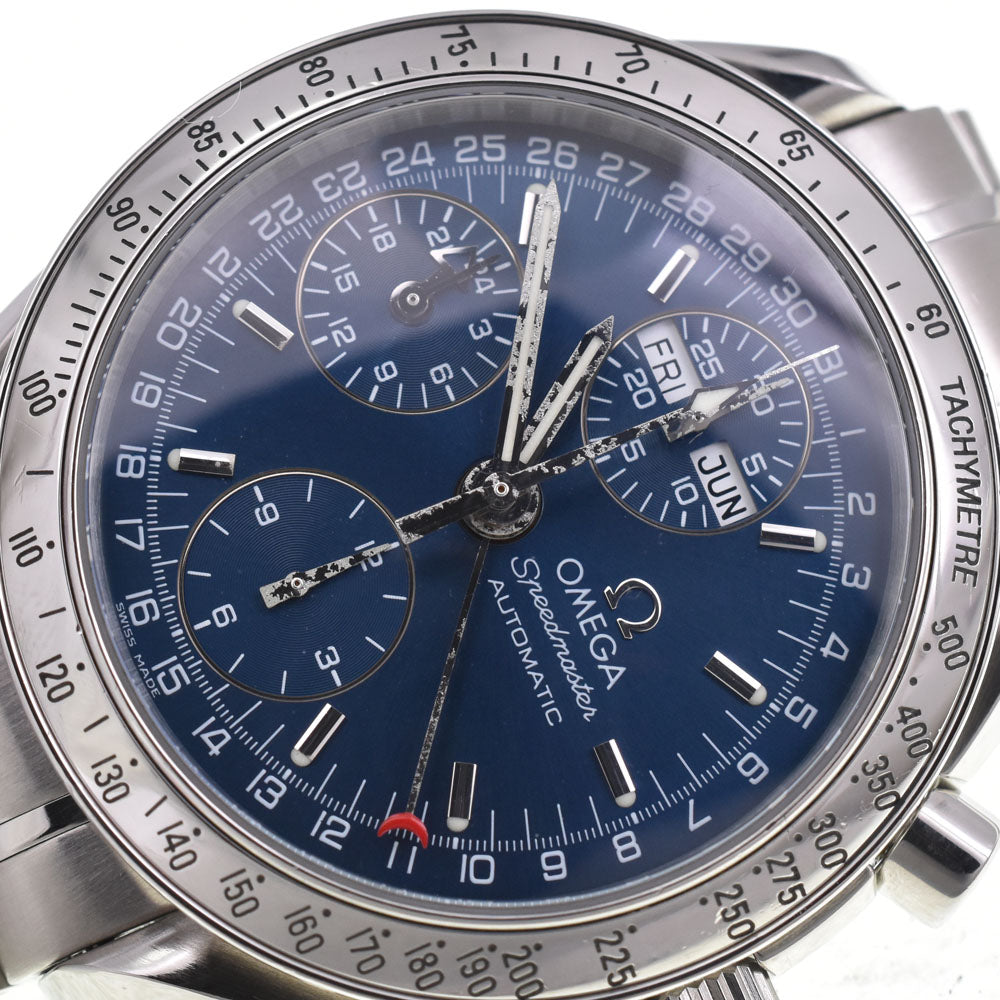 with paper OMEGA Speedmaster 3523.80 Triple calendar blue Dial Automatic Men's
 Watch G#146676