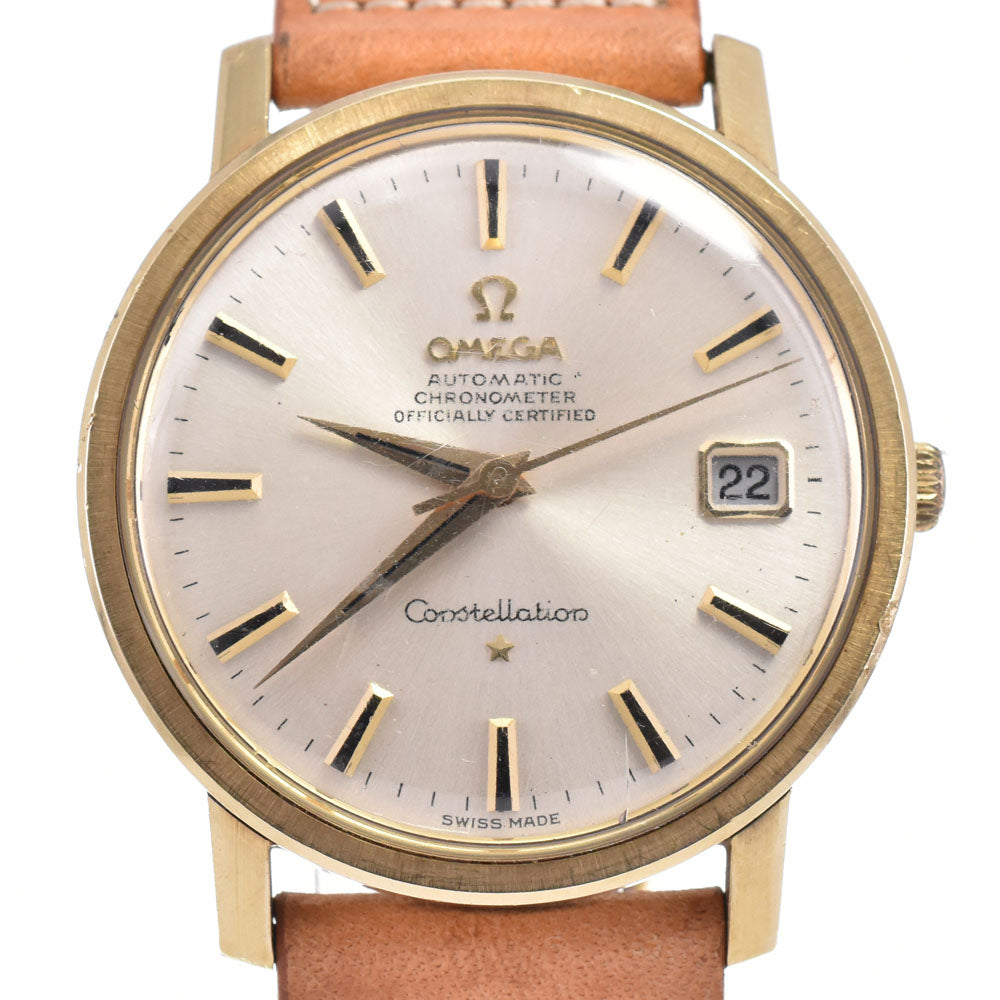OMEGA Constellation 168.018 vintage Cal.564 Gold Cap Silver Dial Automatic Men's
 Watch G#146681