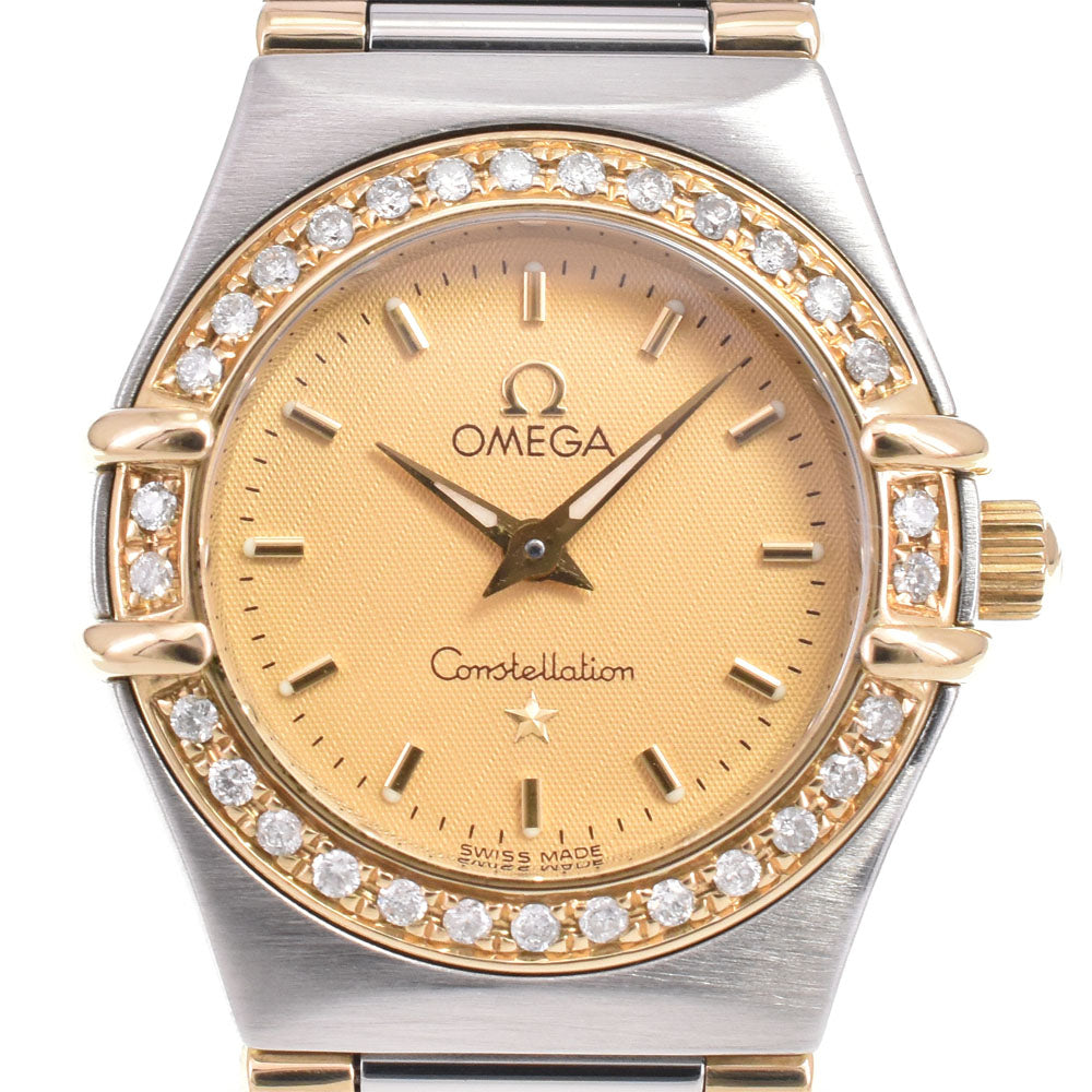 OMEGA Constellation Mini 1367.10 Bezel Diamond gold Dial Quartz Ladies
 Watch G#146690