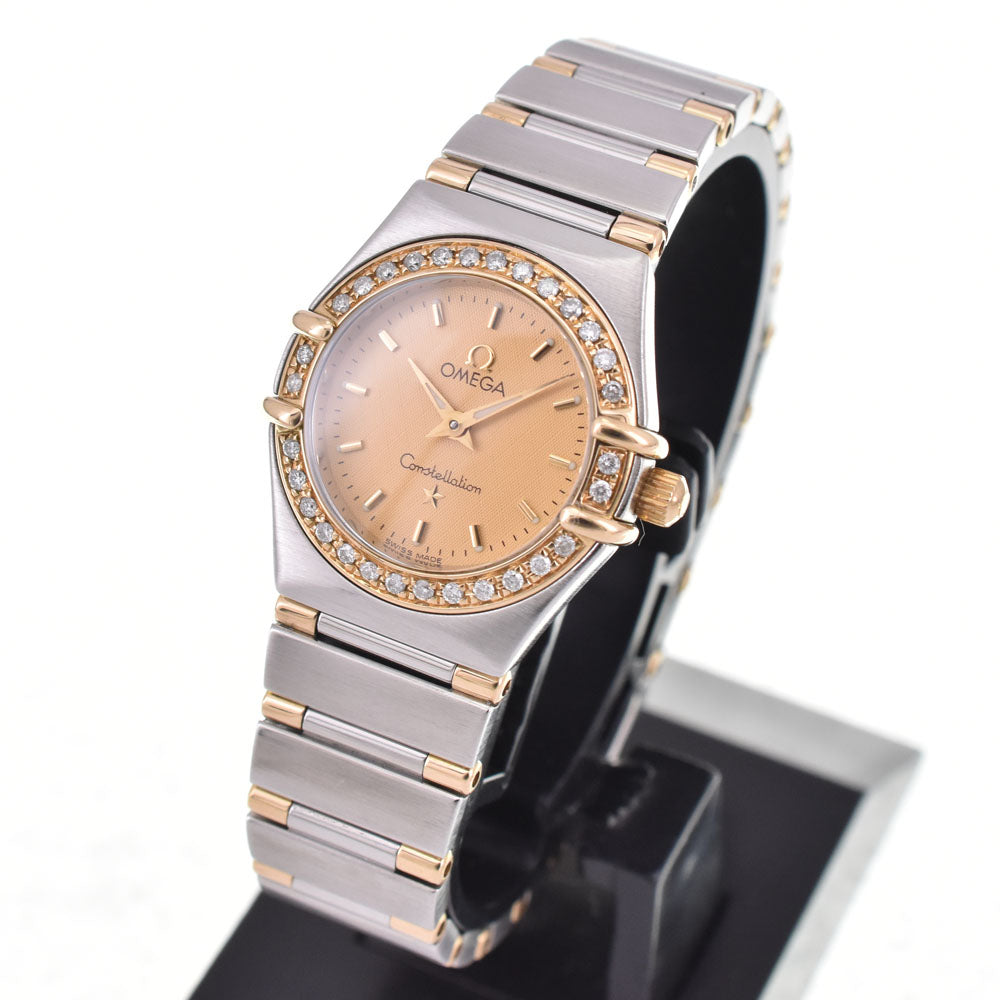 OMEGA Constellation Mini 1367.10 Bezel Diamond gold Dial Quartz Ladies
 Watch G#146690