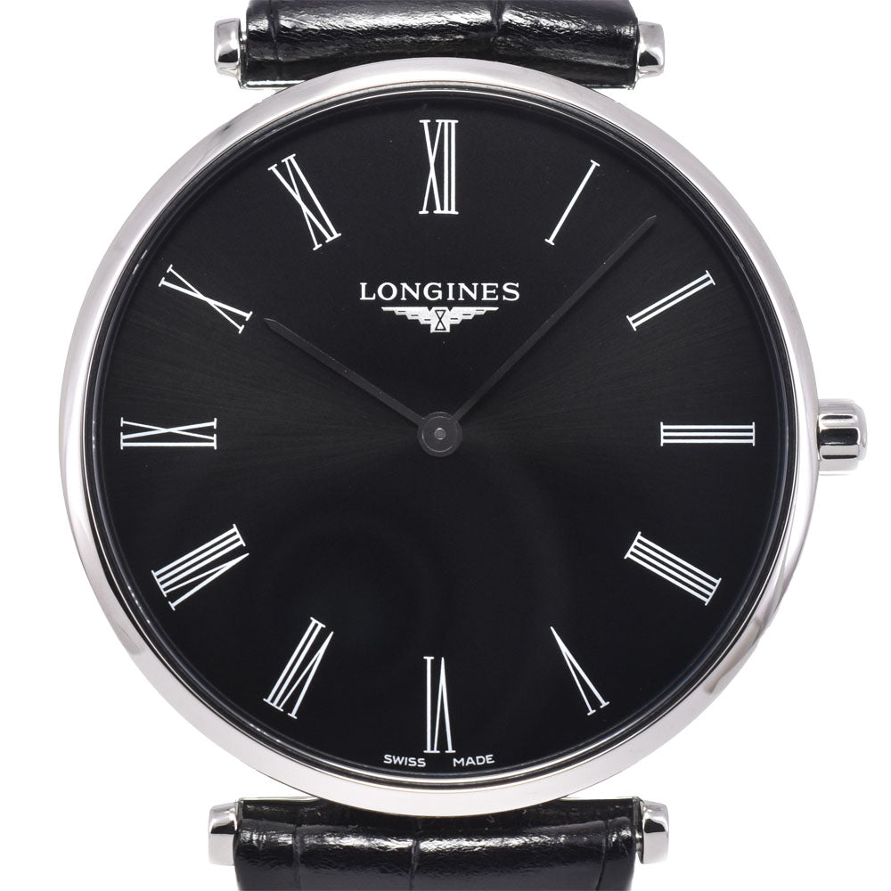 with paper LONGINES La Grande Classique de Longines L4.866.4.51.2 black Dial Quartz Men's
 Watch C#146992