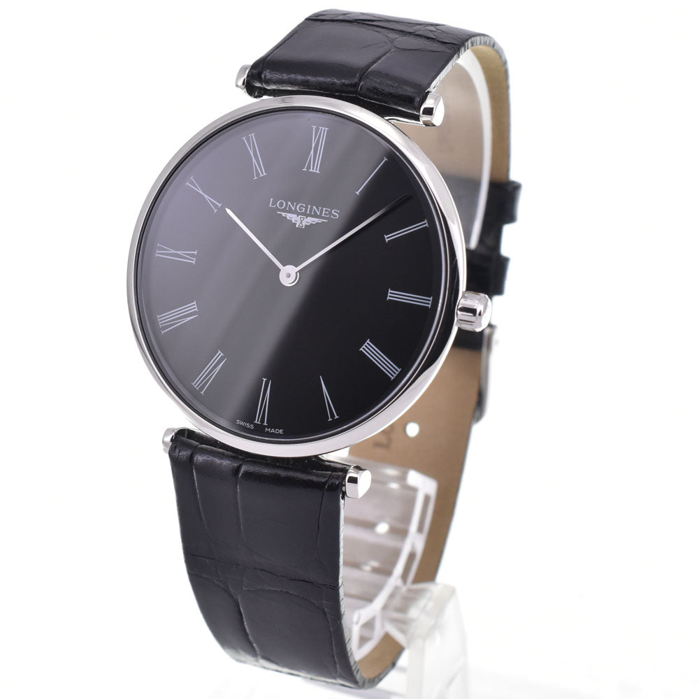 with paper LONGINES La Grande Classique de Longines L4.866.4.51.2 black Dial Quartz Men's
 Watch C#146992