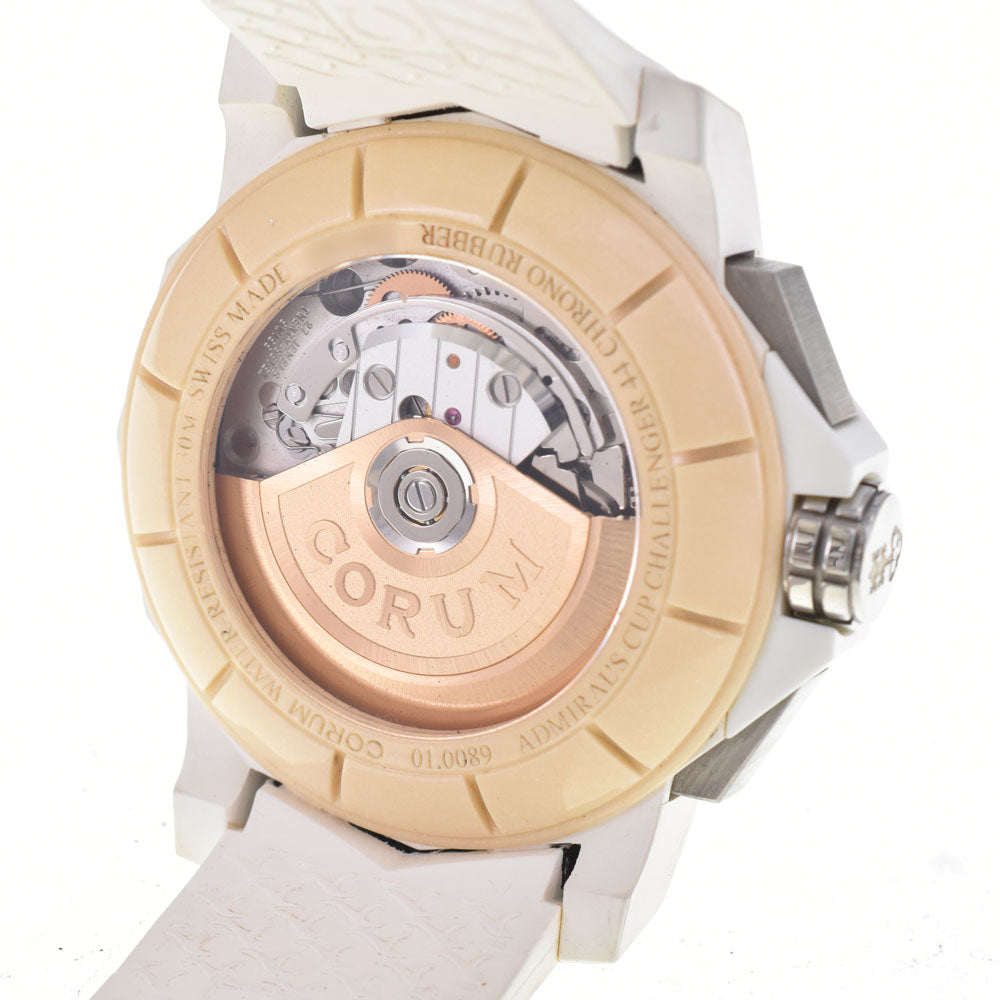 with paper CORUM Admiral's Cup Challenger 44 753.802.02/F379 AA21 white Dial Automatic Men's
 Watch A#146700