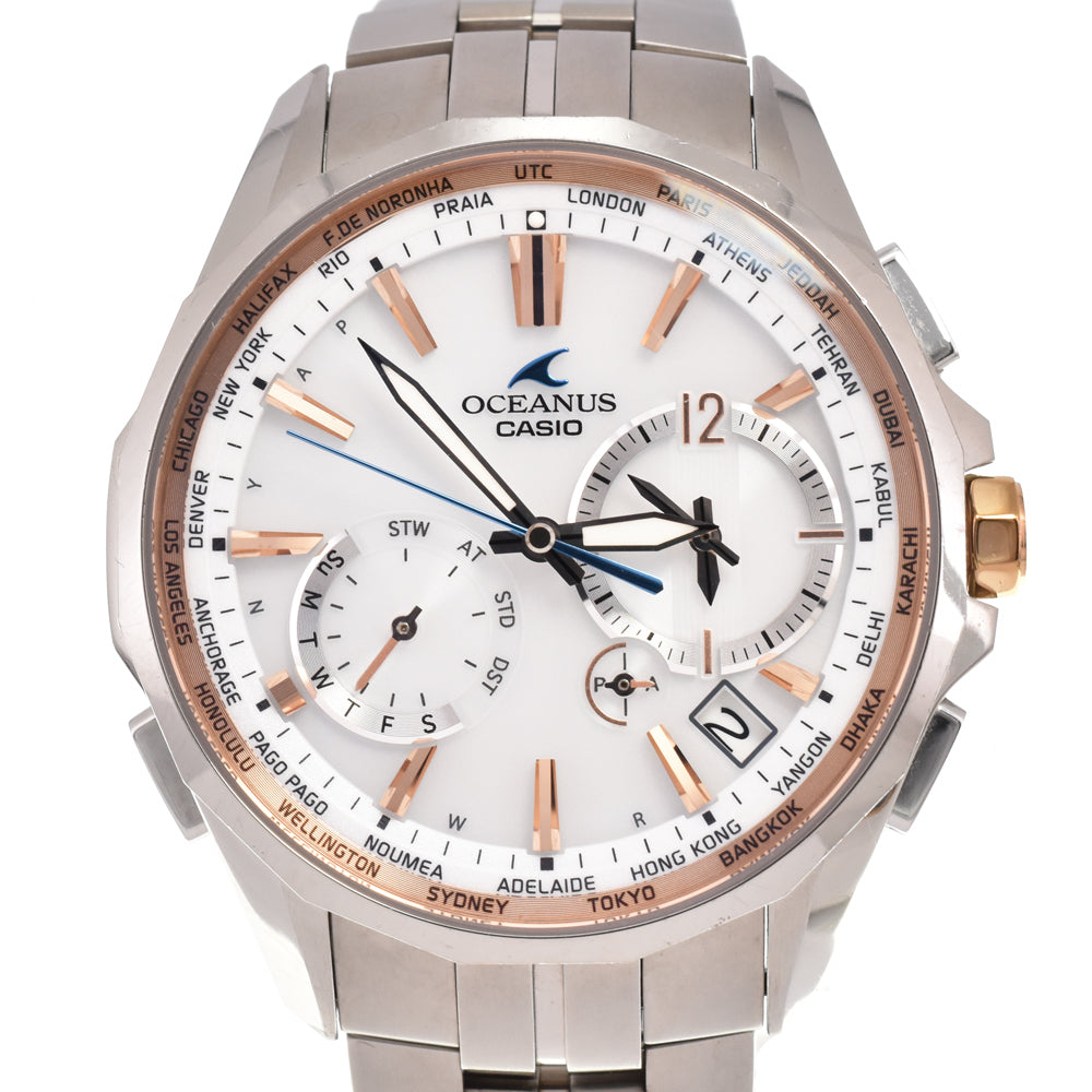 CASIO Oceanus Manta OCW-S3400E-7AJF Silver Dial Radio Sync Solar Men's
 Watch A#146712