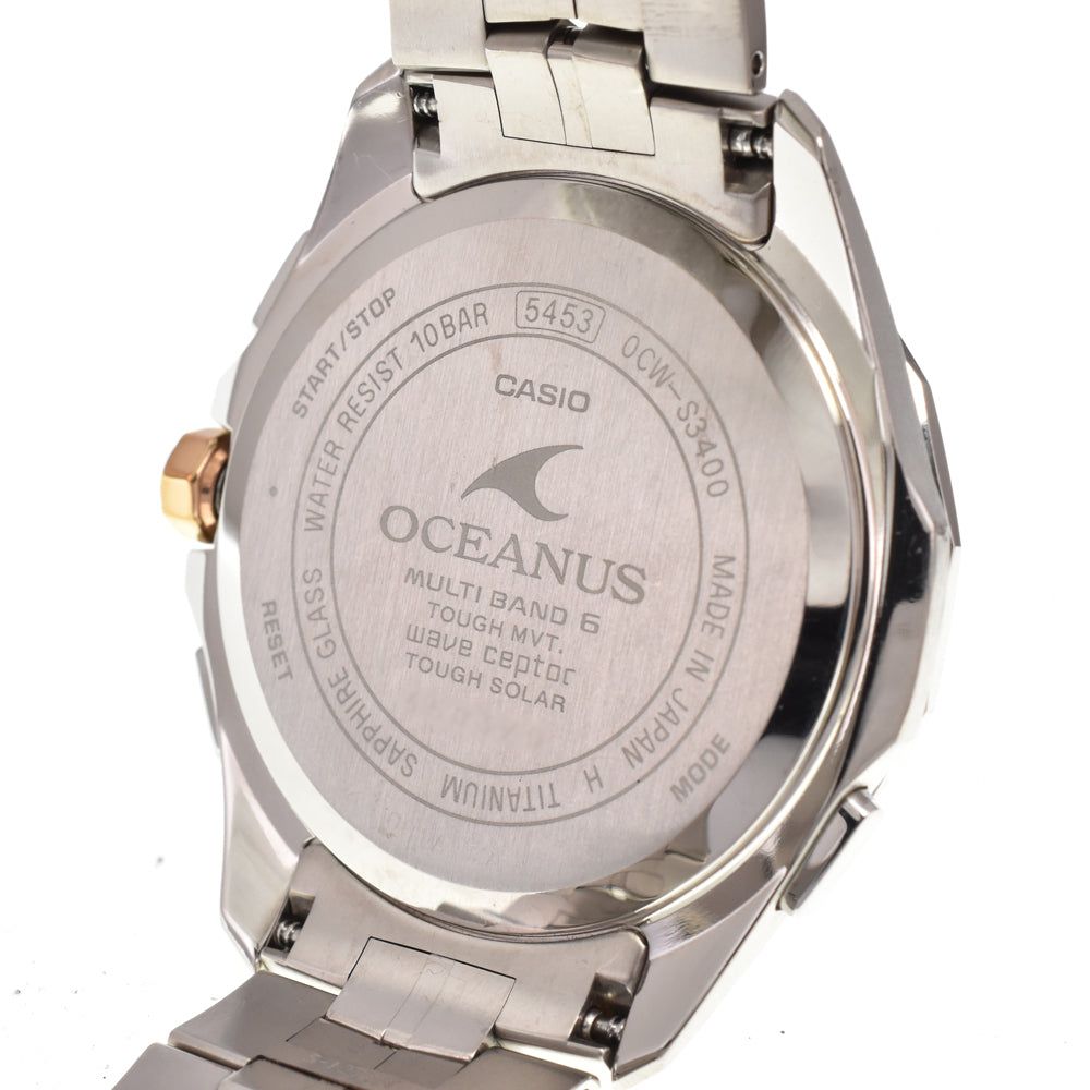 CASIO Oceanus Manta OCW-S3400E-7AJF Silver Dial Radio Sync Solar Men's
 Watch A#146712