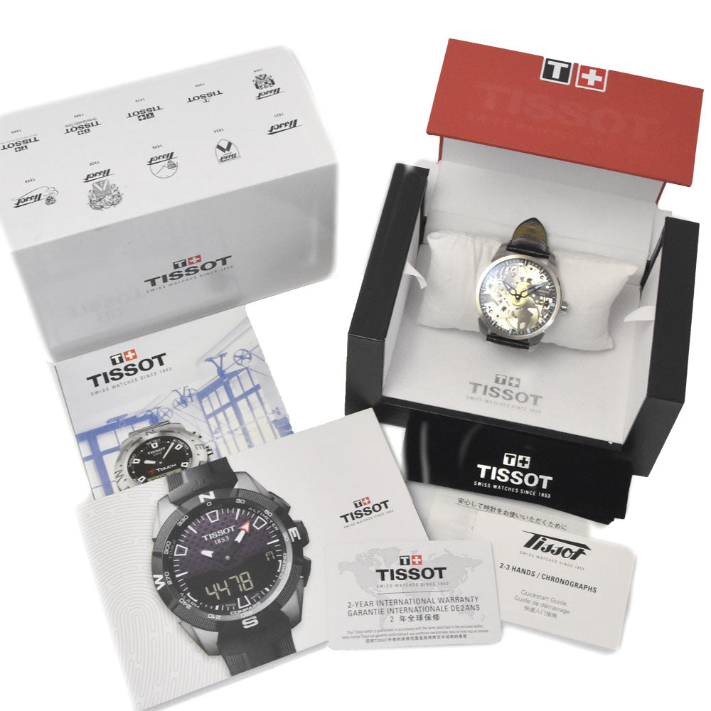 with paper TISSOT T-Complication Skelete T070.405.16.411.00 skeleton Dial Hand Winding Men's
 Watch C#146731