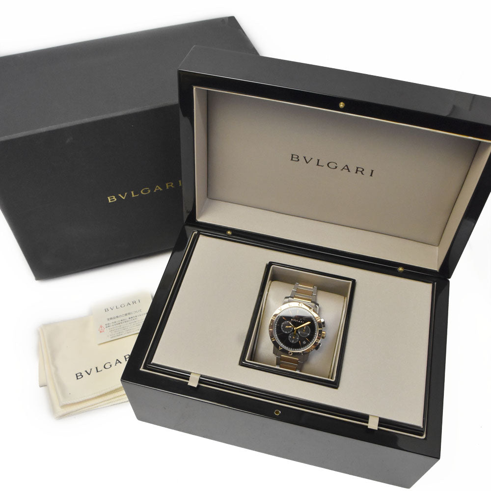 BVLGARI Bvlgari Bvlgari BB41SPGCH Stainless Steel/K18PG black Dial Automatic Men's
 Watch C#146732