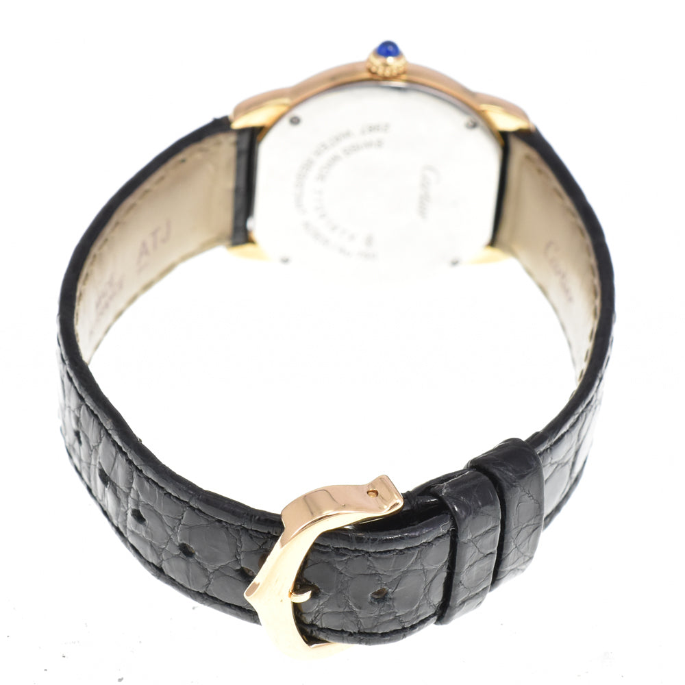 CARTIER Ronde Solo SM W6700355 K18YG leather Silver Dial Quartz Ladies
 Watch A#146735