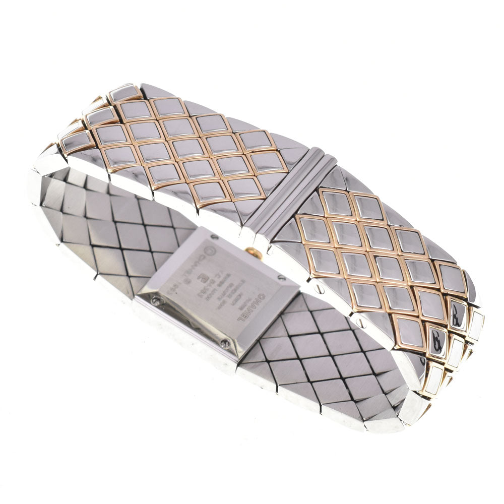 CHANEL Matrasse H0475 Stainless Steel/Gold Plated black Dial Quartz Ladies
 Watch D#146744